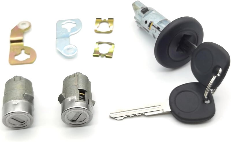 Onthris Ignition Switch Lock Cylinder & Pair Front Door Lock Cylinders for 2003-2006 Chevy Silverado Suburban GMC Sierra Yukon Cadillac Escalade,Replace OE# 7012945,707835,706592,598007 - Image 5
